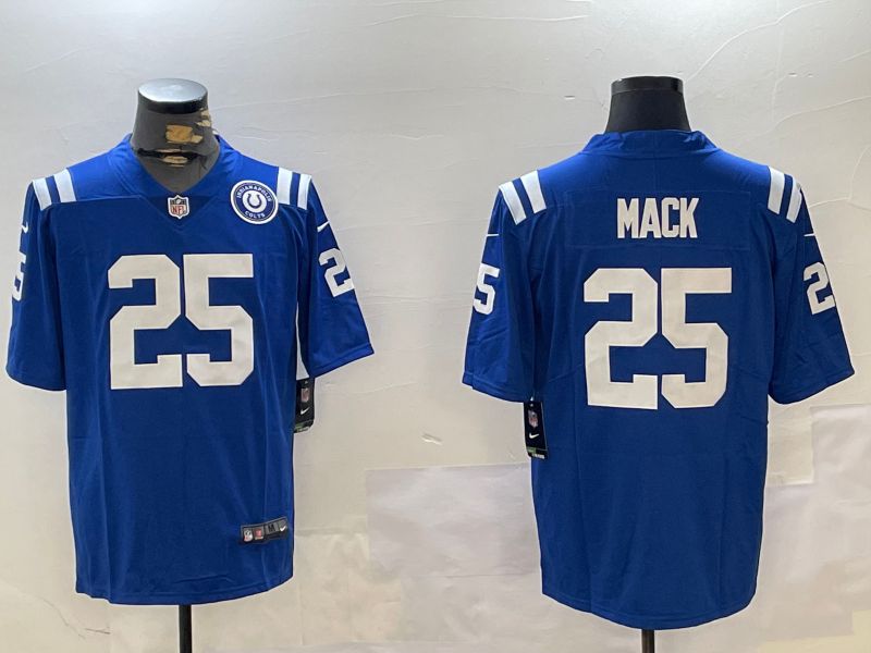 Men Indianapolis Colts #25 Mack Blue Second generation 2024 Nike Limited NFL Jersey style 2->indianapolis colts->NFL Jersey